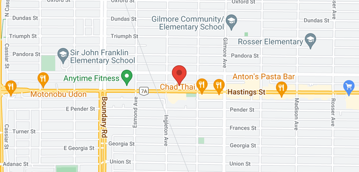 map of 309 3939 E HASTINGS STREET
